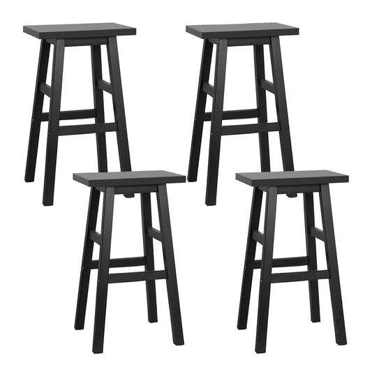 Kyoto Solid Beechwood Bar Stools 66.5cm Black (Set of 4) - Barstool Express