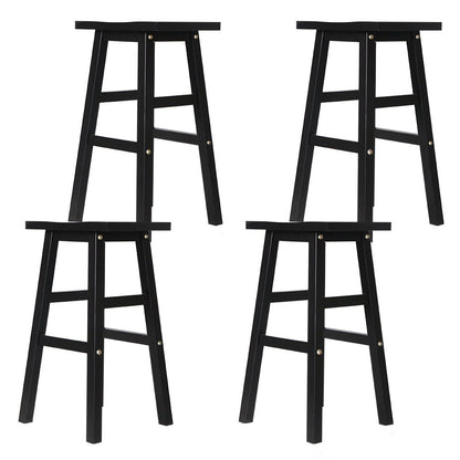 Kyoto Solid Beechwood Bar Stools 66.5cm Black (Set of 4) - Barstool Express