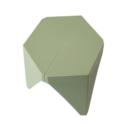 Puzzle Design Stackable Plastic Stools 45cm Green (Set of 4) - Barstool Express