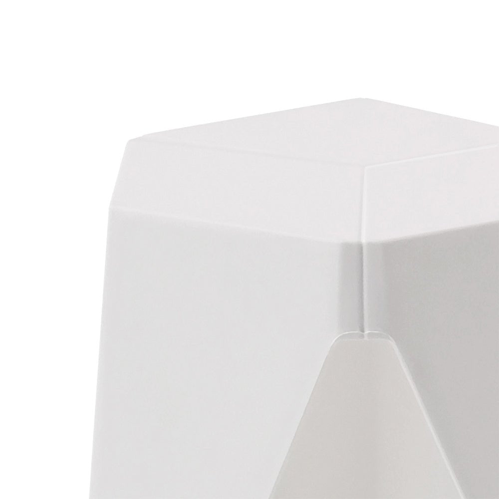Puzzle Design Stackable Plastic Stools 45cm White (Set of 2) - Barstool Express