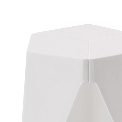 Puzzle Design Stackable Plastic Stools 45cm White (Set of 2) - Barstool Express