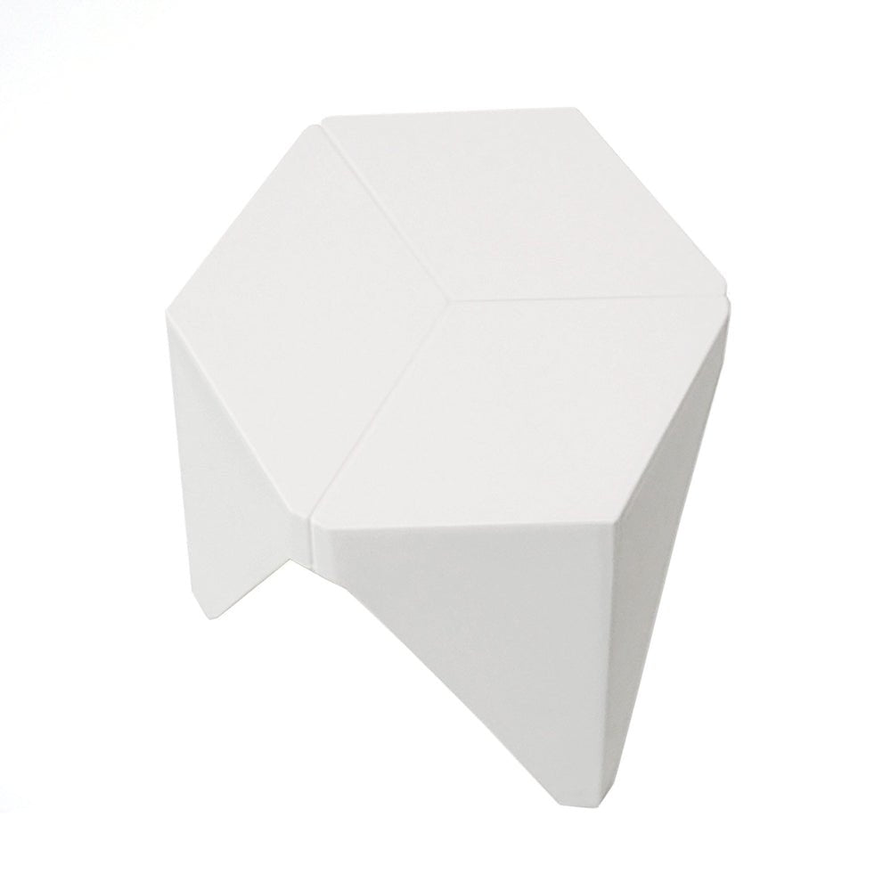 Puzzle Design Stackable Plastic Stools 45cm White (Set of 4) - Barstool Express