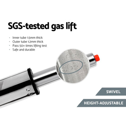 Gas lift with SGS marking on a white background