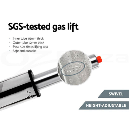 Gas lift with SGS marking on a white background