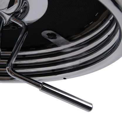 Retro Leather Adjustable Bar Stools Chrome Black (Set of 4) - Barstool Express