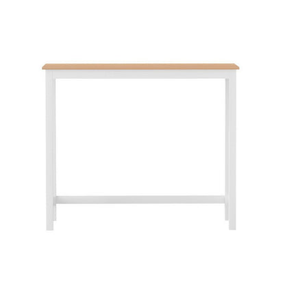 Skye Bar Table Rectangular 108cm White & Pine - Barstool Express