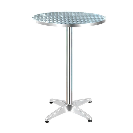 Aluminium Adjustable Round Bar Table - Barstool Express