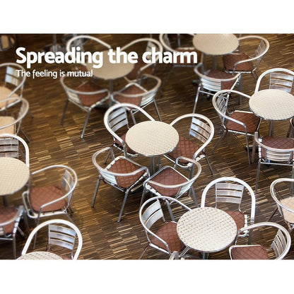 Aluminium Adjustable Round Bar Table - Barstool Express