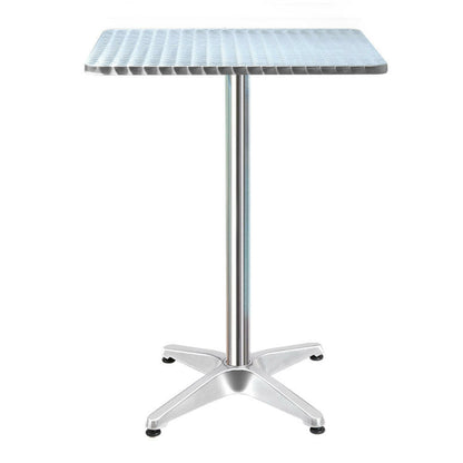 Aluminium Adjustable Square Bar Table - Barstool Express