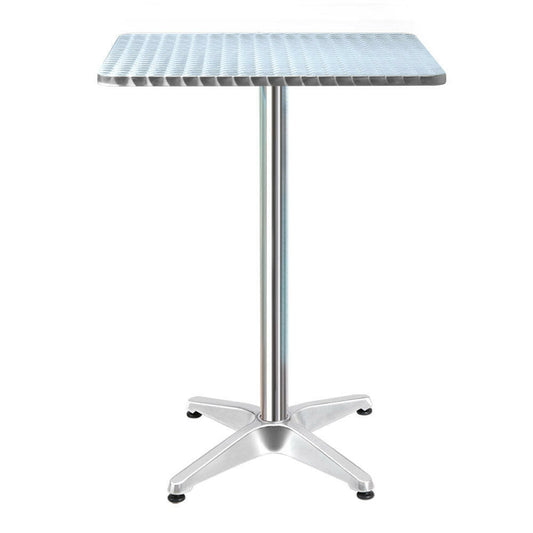 Aluminium Adjustable Square Bar Table - Barstool Express