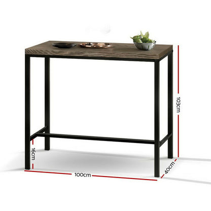High Bar Table for Kitchen or Dining 103cm Dark Brown - Barstool Express