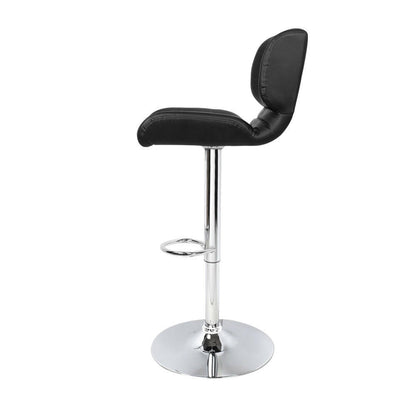 Urban Leather Adjustable Bar Stools Black (Set of 2) - Barstool Express
